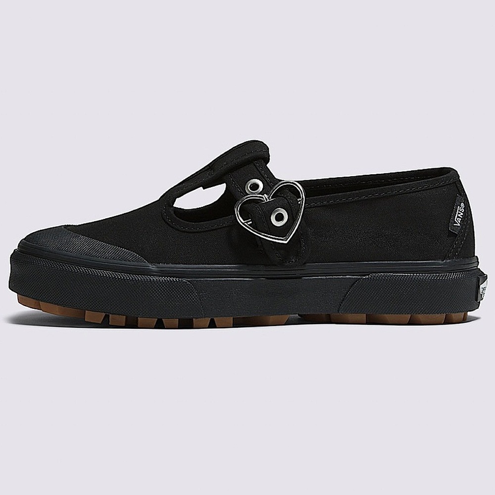 Vans Style 93 Black Mary Jane Sneakers Heart Buckle VN0A3XTJBKA Women's Sz 7 NEW - Picture 12 of 14